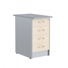 Тумба приставная с Топом Т-2 ТП-4.2А Клен/Металлик 412х720х755 IMAGO