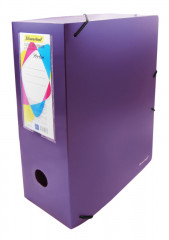 Папка архивная на резинке Silwerhof Perlen 311915-73 полипропилен 1мм корешок 100мм A4 сиреневый металлик