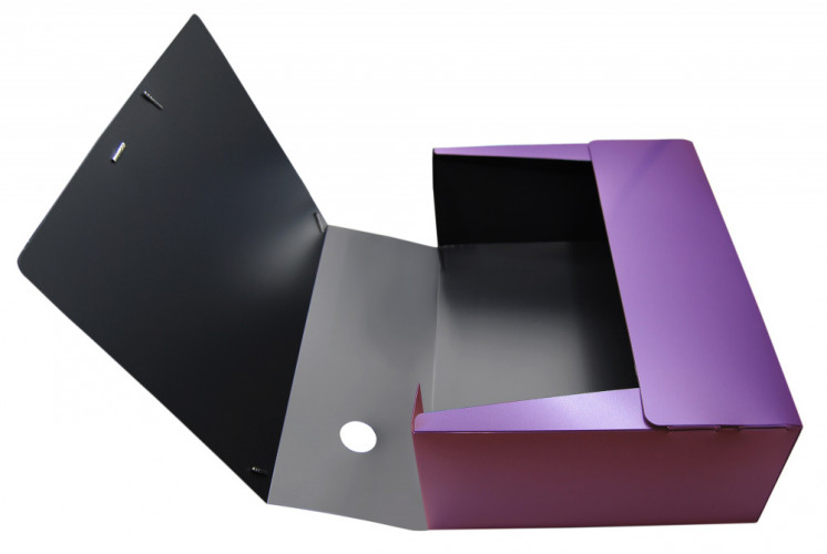 Папка архивная на резинке Silwerhof Perlen 311915-73 полипропилен 1мм корешок 100мм A4 сиреневый металлик