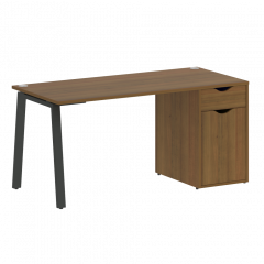 Home Office Стол письменный VR.SP-3-158.1.A Орех/Антрацит металл 1580*720*750