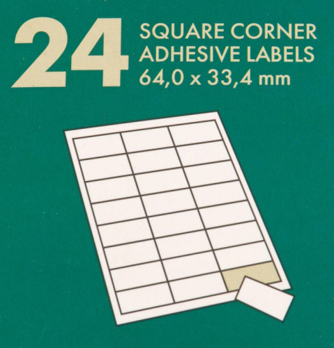Этикетки Lomond 2100175 A4 33.4x64мм 24шт на листе/50л./белый самоклей. универсальная (с покрытием)