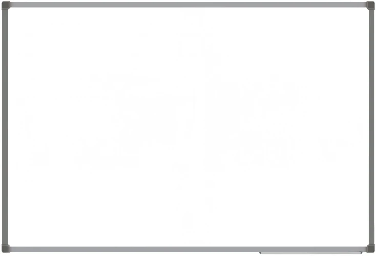 Доска магнитно-маркерная Silwerhof лак белый 100x150см алюминиевая рама лоток для аксессуаров