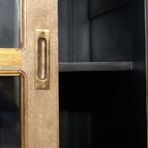 Библиотека большая Secret de Maison BLACK LABEL (mod. WA-0018), дерево акация, манго, мдф, 246х49х241см, черный/натуральный