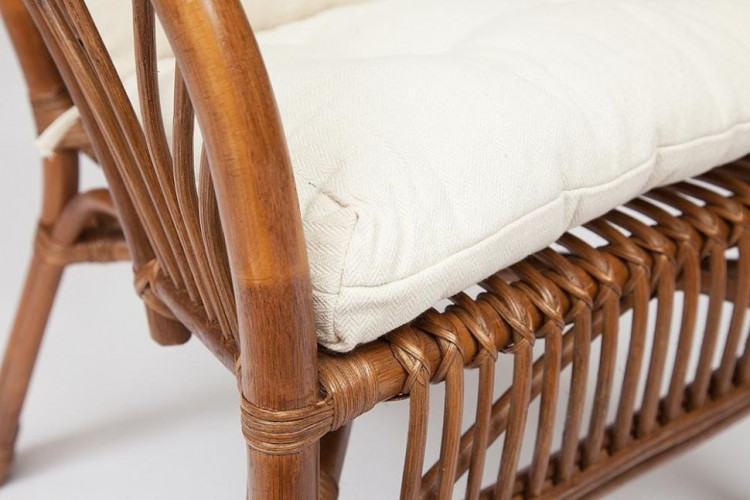 КОМПЛЕКТ " NEW BOGOTA " ( диван + 2 кресла + стол со стеклом ) /с подушками/, ротанг, кр:61х67х78,5см, дв:108х66х78,5см, ст:D60х56,5см, coco brown (коричневый кокос)