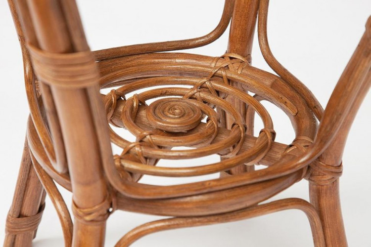 КОМПЛЕКТ " NEW BOGOTA " ( диван + 2 кресла + стол со стеклом ) /с подушками/, ротанг, кр:61х67х78,5см, дв:108х66х78,5см, ст:D60х56,5см, coco brown (коричневый кокос)