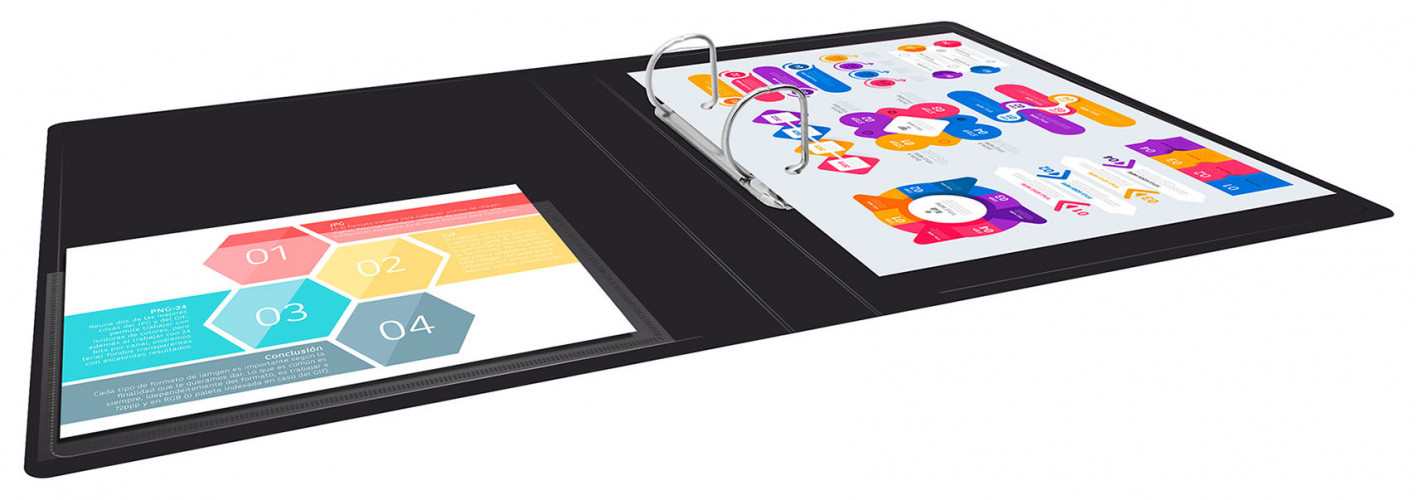 Папка на 2-х кольцах Silwerhof Perlen 271957-73 A4 1мм кор.38мм внутр. с вставкой сиреневый металлик