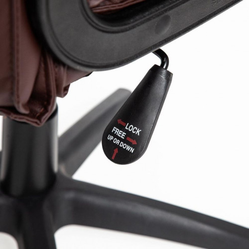 Кресло DAVOS, кож/зам, коричневый, 36-36