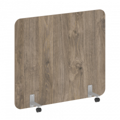 R-line Перегородка на металлических опорах, на роликах DP.R-140-120 Тиквуд тёмный/Серый металл 1400*18*1200