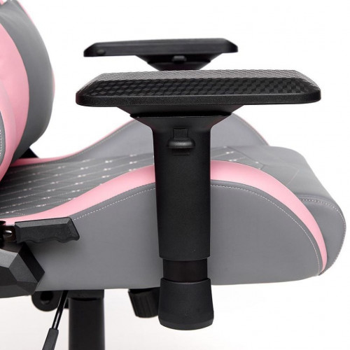 Кресло iPinky, кож/зам, серый/розовый