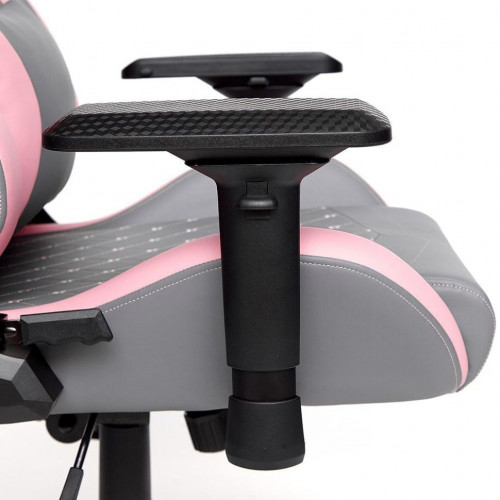 Кресло iPinky, кож/зам, серый/розовый