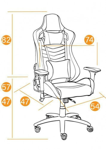 Кресло iPinky, кож/зам, серый/розовый