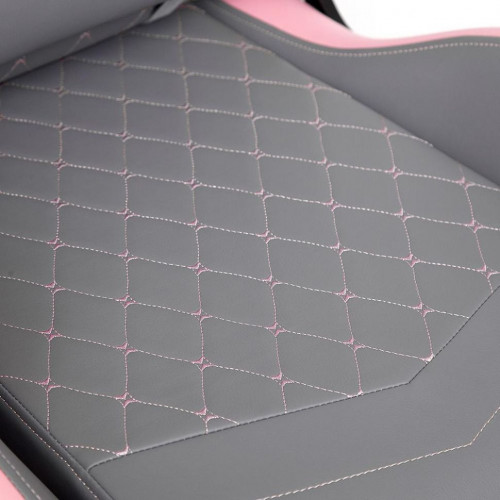 Кресло iPinky, кож/зам, серый/розовый