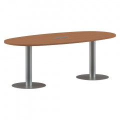 Конференц стол ПРГ-3 Груша Ароза/Алюминий 2200х1100х750