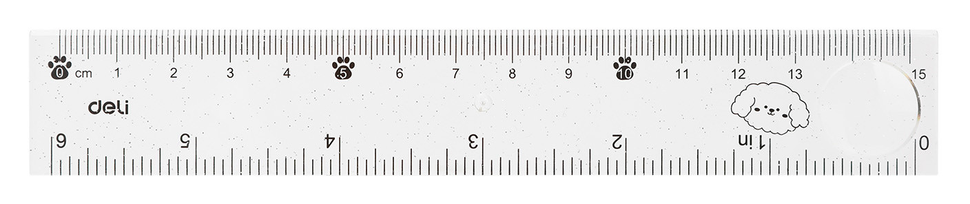 Набор линеек Deli MiYou EH657 пластик дл.15см ассорти компл.:лин.15см./треуг.2шт./трансп. пластиковый пакет с европодв.