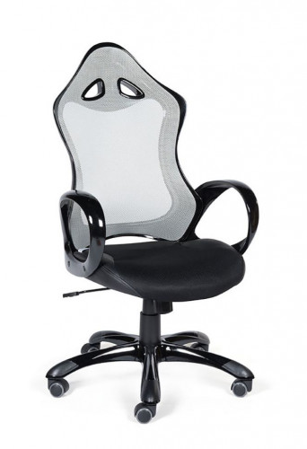 Кресло руководителя  Тесла CX0398H01 grey+black