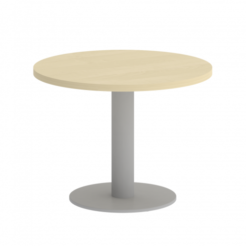 Home Office Стол журнальный круглый VR.SP-5-60.1G Клён/Серый металл 600*600*450