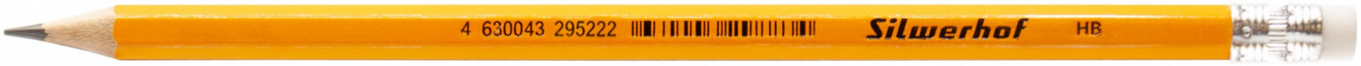 Карандаш ч/г Silwerhof Basic 2мм HB шестигран. дерево коробка/европод. (12шт) ластик