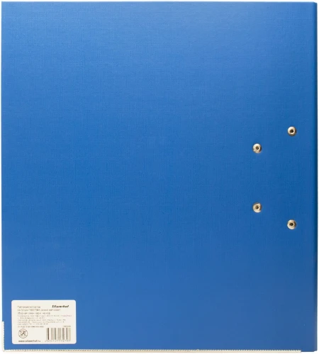 Папка-регистратор Silwerhof A4 75мм двусторон.ПВХ синий мет.окант. сборная (упак.:2шт)