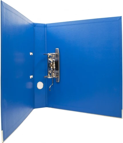 Папка-регистратор Silwerhof A4 75мм двусторон.ПВХ синий мет.окант. сборная (упак.:2шт)