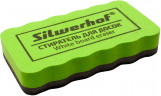 Стиратель Silwerhof 659004-02 для досок фетр 10.7x5.7x2см зеленый магнитный