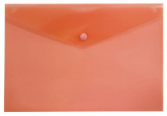 Конверт на кнопке Бюрократ -PK803ARED A4 пластик 0.18мм красный