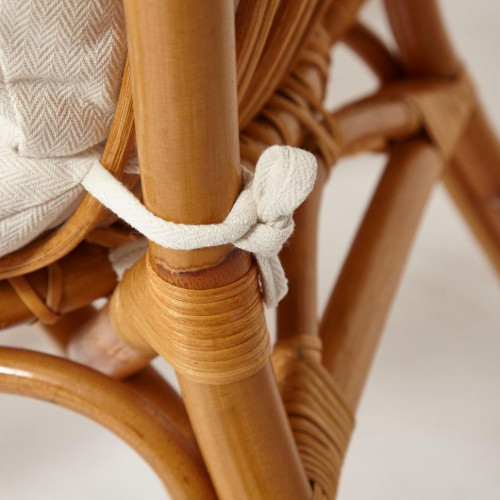 КОМПЛЕКТ " NEW BOGOTA " ( диван + 2 кресла + стол со стеклом ) /с подушками/, ротанг, кр:61х67х78,5см, дв:108х66х78,5см, ст:D60х56,5см, Honey (мед)