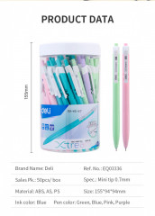 Ручка шариков. автоматическая Deli X-tream EQ03336-1 ассорти d=0.7мм син. черн. уп.пласт. (1шт) 1стерж. линия 0.4мм кругл.