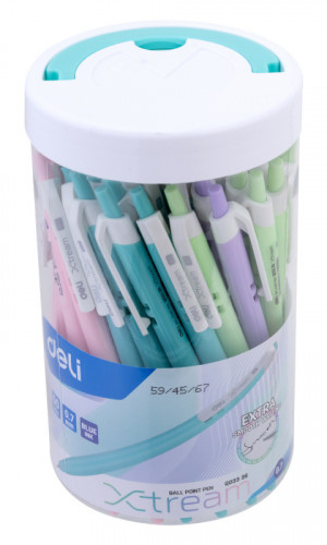 Ручка шариков. автоматическая Deli X-tream EQ03336-1 ассорти d=0.7мм син. черн. уп.пласт. (1шт) 1стерж. линия 0.4мм кругл.