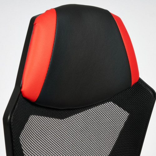 Кресло iRock, кож/зам, черный/красный