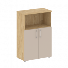 Shift Шкаф средний широкий (2 низких фасада ЛДСП) SK.ST-2.1 Тиквуд светлый/Капучино 800*420*1207