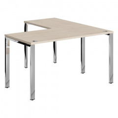 Стол угловой XGCT 1415.1 Бук Тиара/Нержавеющая сталь 1400х1500х750 XTEN GLOSS