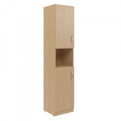 Шкаф колонка с 2-мя глухими малыми дверьми SR-5U.4(L) Легно светлый 386х375х1815 SIMPLE