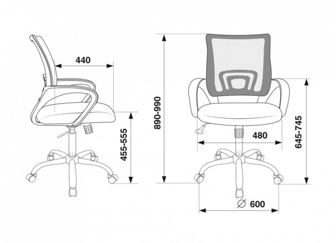 Кресло Бюрократ CH-695NSL черный TW-01 сиденье черный TW-11 крестов. металл хром