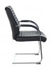 Кресло Бюрократ T-8010N-LOW-V черный Leather Black эко.кожа низк.спин. полозья металл хром