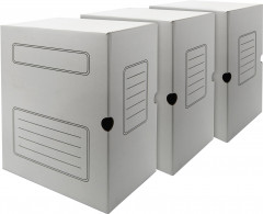 Короб архивный Silwerhof микрогофрокартон корешок 150мм белый (упак.:3шт)