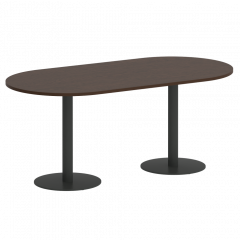Home Office Стол овальный VR.SP-5-180.1 Венге/Антрацит металл 1800*900*750