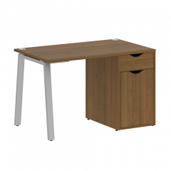 Home Office Стол письменный VR.SP-3-118.1.A Орех/Серый металл 1180*720*750