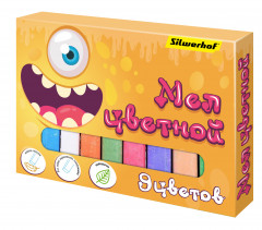 Мел цветной Silwerhof Монстрики 9цв. картон.кор.