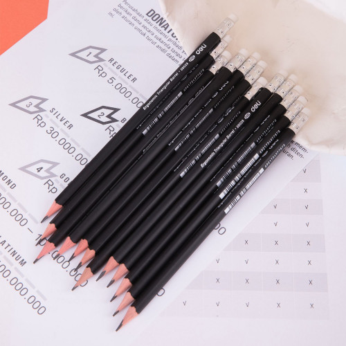 Карандаш ч/г Deli E38029 HB трехгран. кор.европод. (12шт)