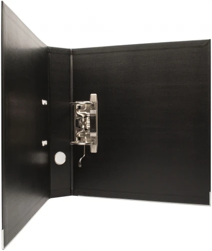 Папка-регистратор Silwerhof A4 75мм двусторон.ПВХ черный мет.окант. сборная (упак.:2шт)