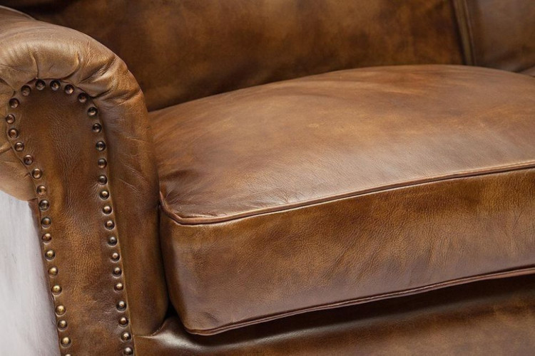 Диван 2-х местный Secret De Maison BRONCO ( mod. 1193 ) , кожа буйвола, 143х81х79см, Античный темный