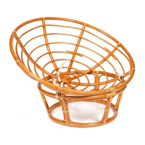 Кресло "PAPASAN"  23/01 W /с подушкой/, Cognac (коньяк), флок Олива, 23