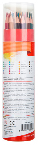 Карандаши цв. Deli EC00327 ColoRun трехгран. тополь 24цв. карт.тубус