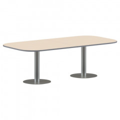 Конференц стол ПРГ-8 Клен/Алюминий 2400х1200х750