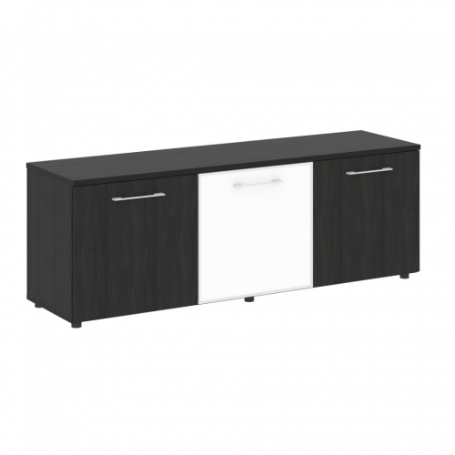 Yalta Тумба модульная LT.TS-3.4 white Суар тёмный/Стекло white 1642*450*580