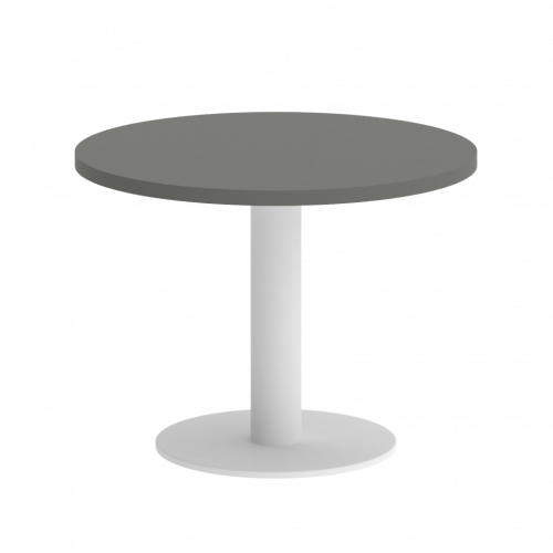 Home Office Стол журнальный круглый VR.SP-5-60.1G Металлик/Белый металл 600*600*450