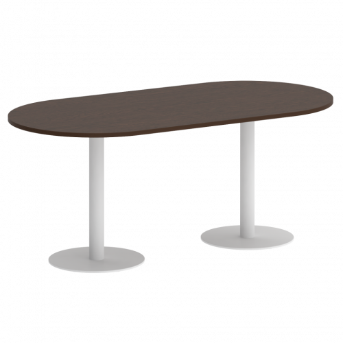 Home Office Стол овальный VR.SP-5-180.1 Венге/Белый металл 1800*900*750
