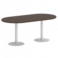 Home Office Стол овальный VR.SP-5-180.1 Венге/Белый металл 1800*900*750