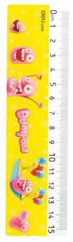 Линейка Deli EG01002 Bumpees пластик дл.15см ассорти пластиковый пакет с европодв.