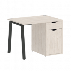 Home Office Стол письменный VR.SP-3-98.1.A Денвер светлый/Антрацит металл 980*720*750